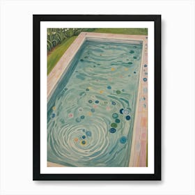 Pastel Party Pool Art Print