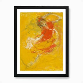 Dancer In Red And Yellow Art Print