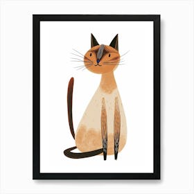 Singapura Cat Clipart Illustration 3 Art Print