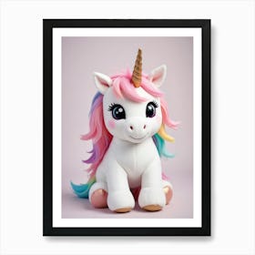 Unicorn Stuffed Animal Art Print