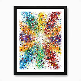 Colorful Splatters Art Print