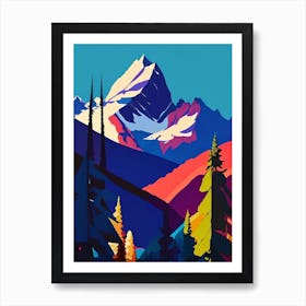 Grand Teton National Park United States Of America Pop Matisse Art Print