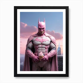 Pink Batman Art Print