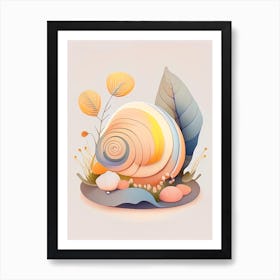 Garden Snail In Shaded 1 Area Illustration Art Print