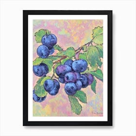 Boysenberry Vintage Sketch Fruit Art Print