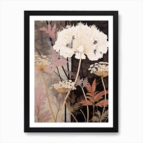 Flower Illustration Queen Annes Lace 2 Art Print