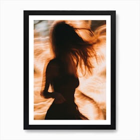 Elena Tupiga Behind A Thin Veil There Is A Blurry Silhouette Art Print