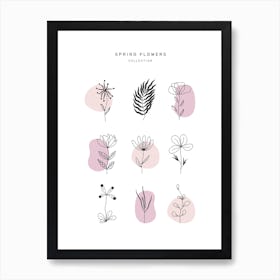 Spring Pink Flowers Art Print