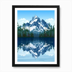 Mountain Reflected In A Lake 1 Art Print