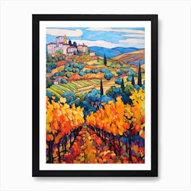 Montepulciano Italy 4 Fauvist Painting Art Print