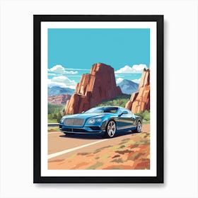 A Bentley Continental Gt In The The Great Alpine Road Australia 2 Art Print