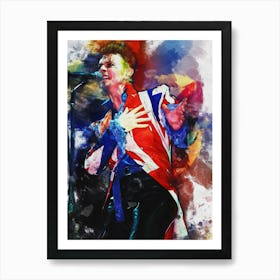 Smudge Of Portrait David Bowie Was Ziggy Stardust Art Print