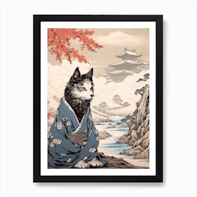 Kit Fox Japanese Illustration 2 Art Print