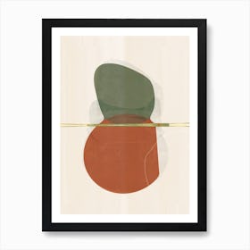 Green Terracotta Abstract Print Poster