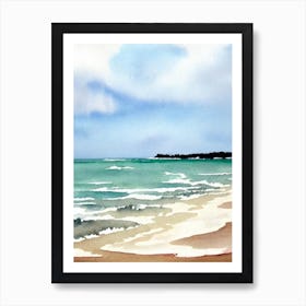 Emu Point Beach 2, Australia Watercolour Art Print