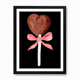 Heart Shaped Lollipop Art Print