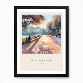 Ibirapuera Park Lisbon Portugal Vintage Cezanne Inspired Poster Art Print