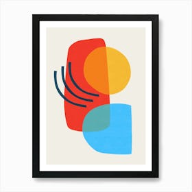 Colorful abstract shapes 6 Art Print