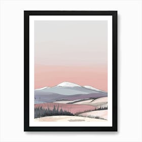 Mount Monadnock Usa Color Line Drawing (7) Art Print