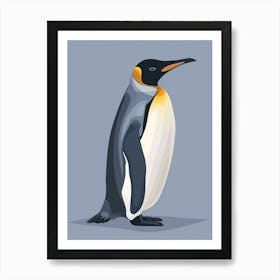 King Penguin Signy Island Minimalist Illustration 2 Art Print