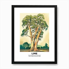 Lime Tree Storybook Illustration 1 Poster Art Print