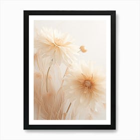 Boho Dried Flowers Gerbera Daisy 6 Art Print