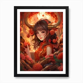 Chinese New Year Traditional Illustration 3 Art Print