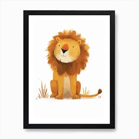 African Lion Night Hunt Clipart 3 Poster