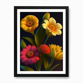 Flowers 3d Art Print