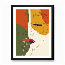Abstract Portrait Of A Woman 33 Art Print