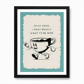 Retro Coffee Cup Of Tea Kitchen Art Print