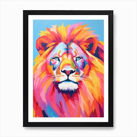 Vivid Bright Lion In The Sunset 3 Art Print