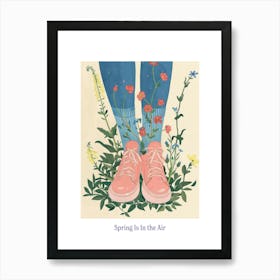 Spring In In The Air Pink Shoes And Wild Flowers 7 Art Print