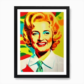 Betty White Colourful Pop Movies Art Movies Art Print