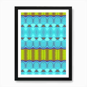 Abstract Blue And Green Pattern Art Print