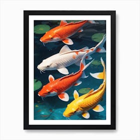 Koi Fish Painting (32) Art Print