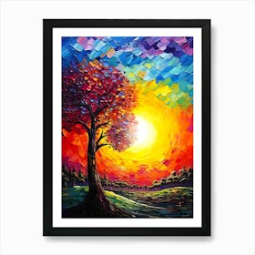 Sunset Tree Art Print