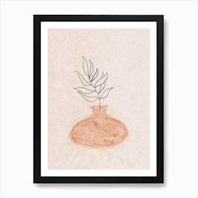Plant In A Vase 1 Art Print