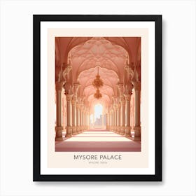 Mysore Palace, India Travel Poster Art Print