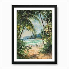 Tropical Beach Art Print