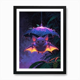 Bats In The Rain Art Print
