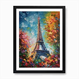 Eiffel Tower Paris France Monet Style 35 Art Print