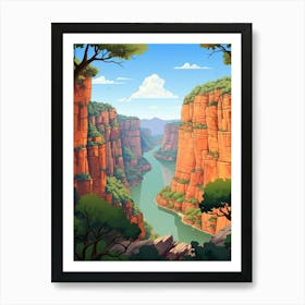 Blyde River Canyon Cartoon 2 Art Print