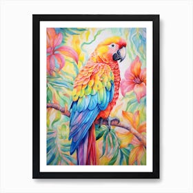 Bright Parrot Illustration 2 Art Print