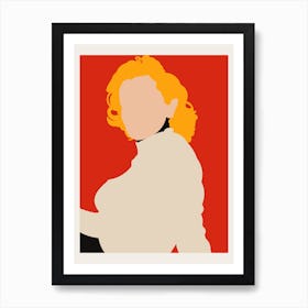 Marilyn Monroe Minimalist Pop Art Portrait Art Print