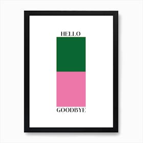 Hello Goodbye The Beatles Inspired Retro Art Print