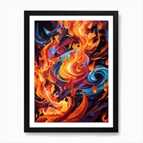 Fire Swirls Art Print