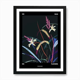 No Rain No Flowers Poster Fountain Grass 3 Art Print