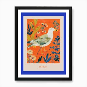 Spring Birds Poster Seagull 5 Art Print