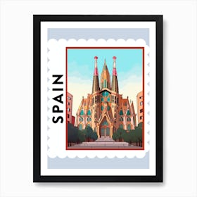 Spain 2 Travel Stamp Poster Art Print